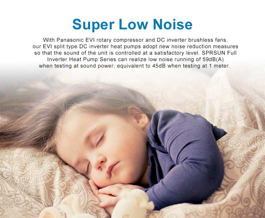 Super Low Noise EVI DC Inverter Air Source Heat Pump Pompă de căldură cu sursă de aer EVI DC Inverter cu zgomot foarte scăzut