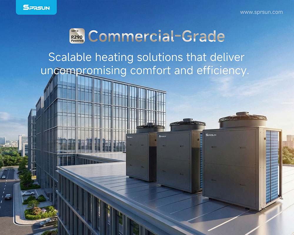 air source R290 commercial heat pump sursă de aer R290 pompă de căldură comercială