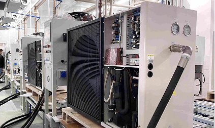 Pompa de căldură trece printr-un control de calitate