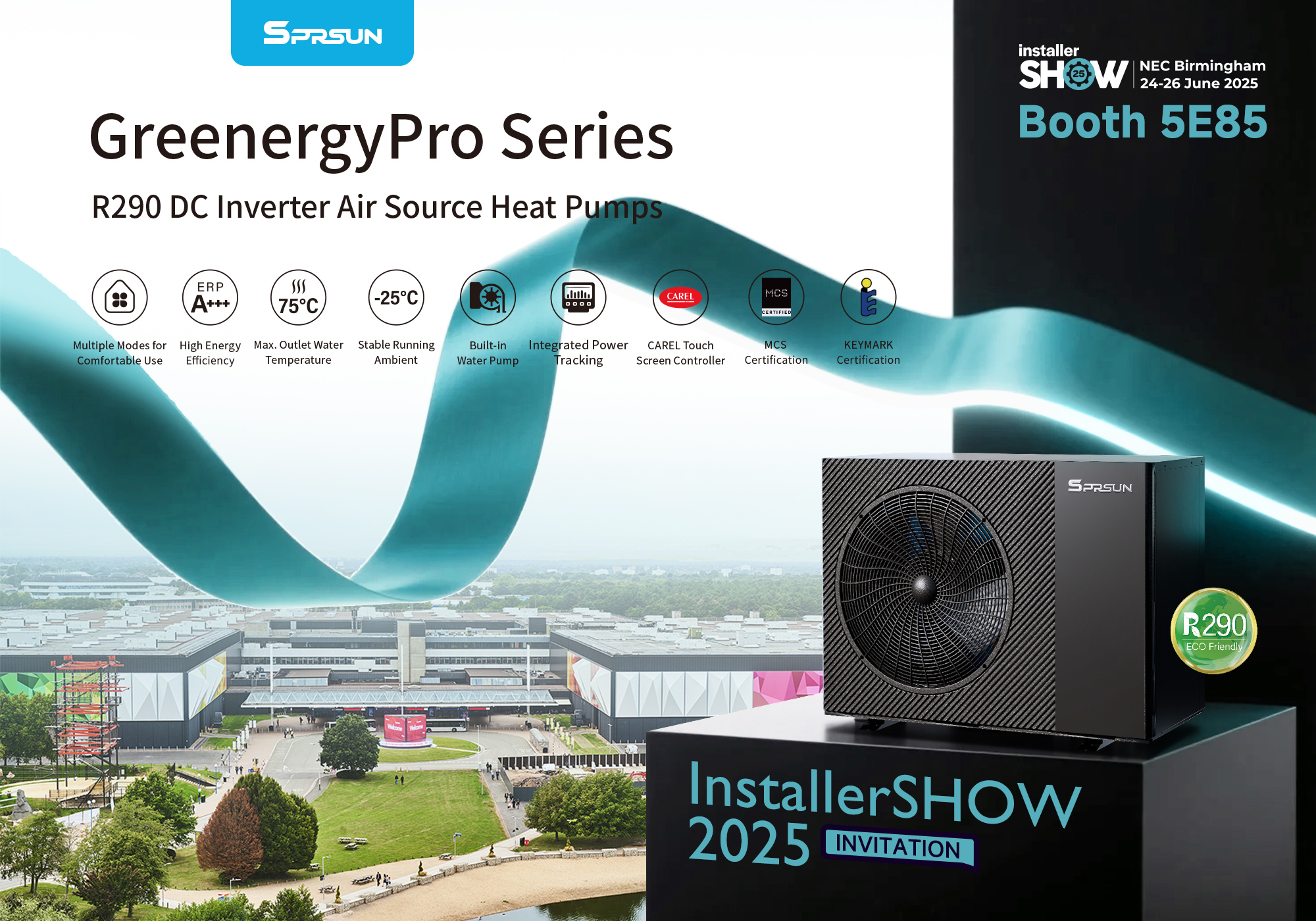 R290 DC Invertor Sursa de aer pompă de căldură