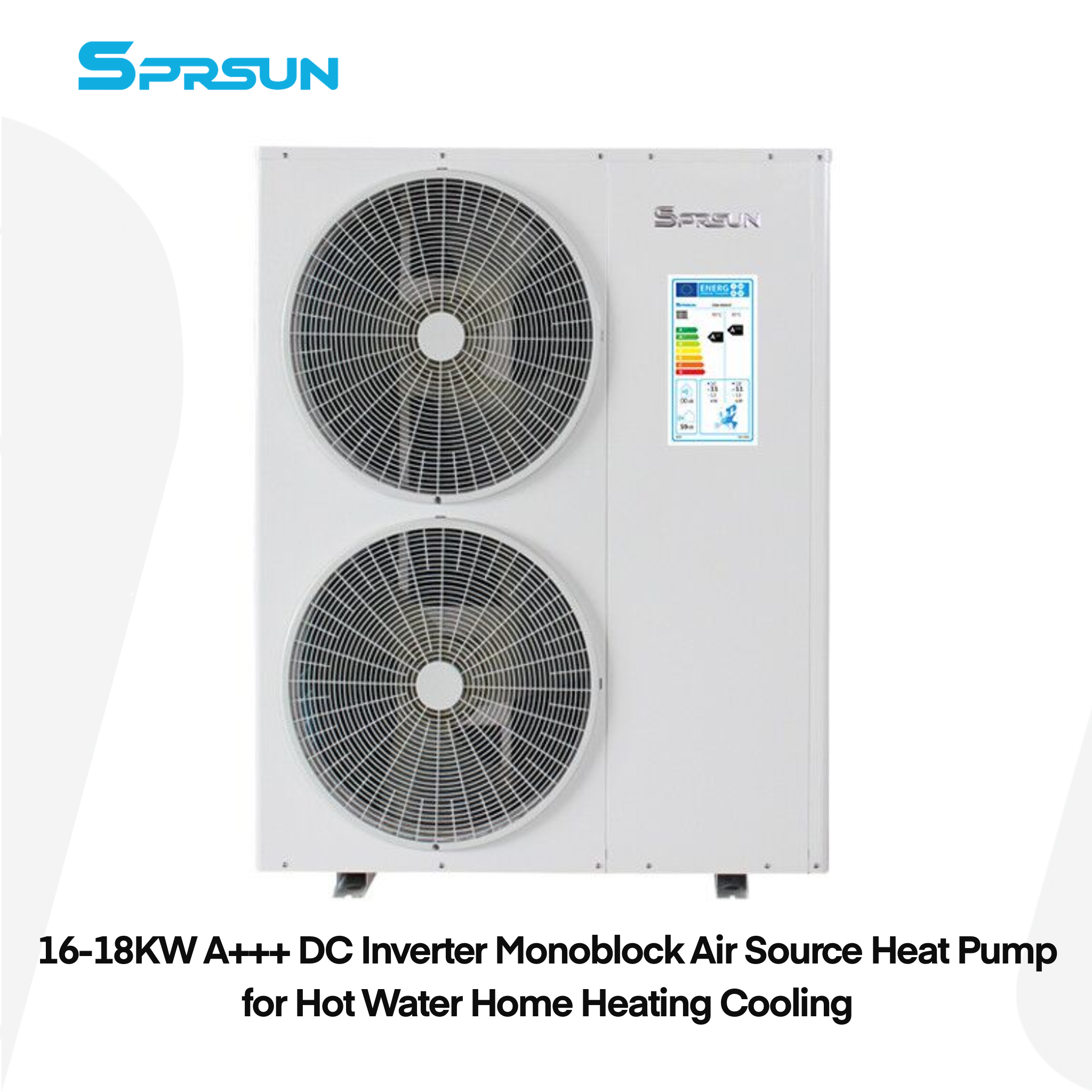 SPRSUN Pompă de căldură cu sursă de aer monobloc invertor DC 16-18KW