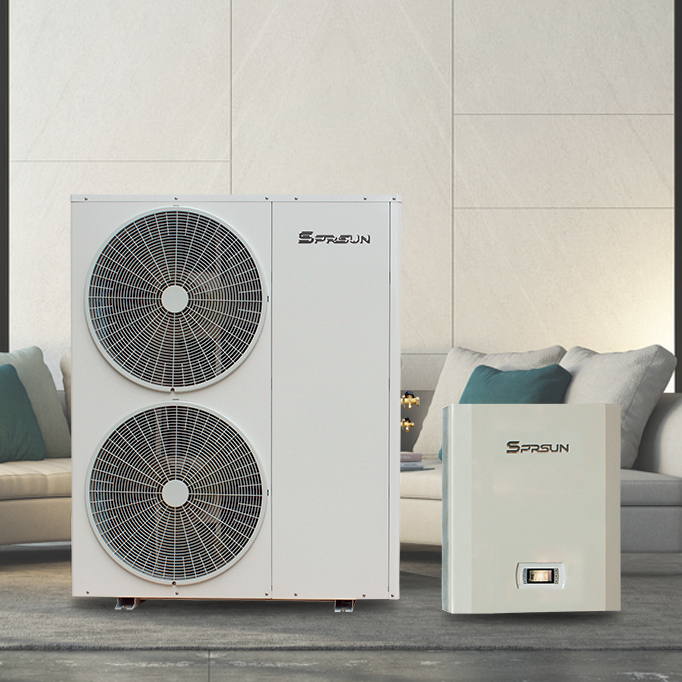 16-18KW EVI DC Invertor aer-apă Pompă de căldură la temperatură joasă - tip split